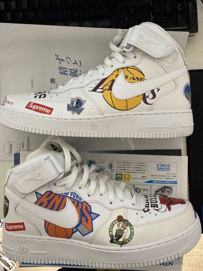 Supreme × NBA × Nike Air Force 1 Mid '07 "White"