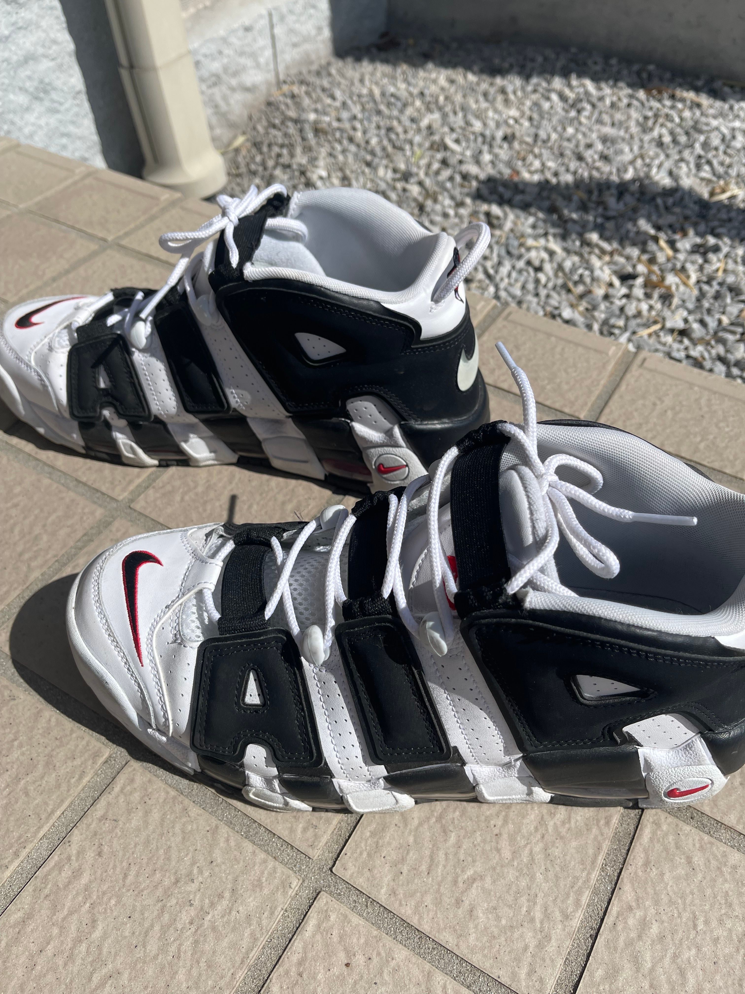 NIKE AIR MORE UPTEMPO "WHITE/BLACK/UNIVERSITY RED"(2020)