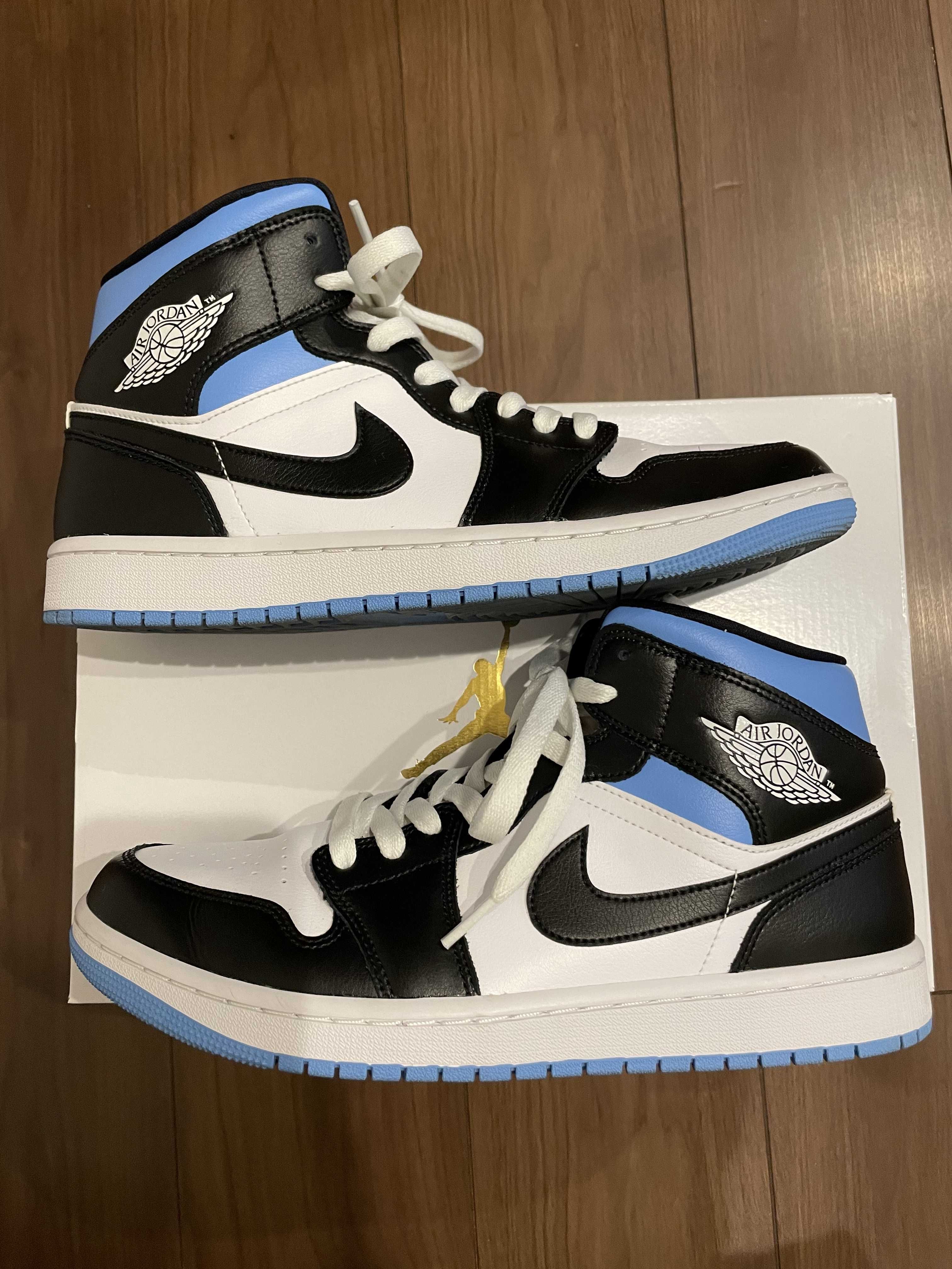 Nike Women's Air Jordan 1 Mid "Black/University Blue"