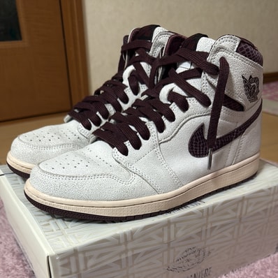A Ma Maniere × Nike Air Jordan 1 Retro High OG "Sail and Burgundy"