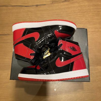 Nike TD Air Jordan 1 High OG "Patent Bred"