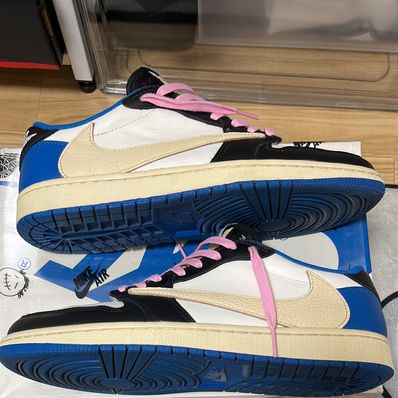 Travis Scott × fragment design × Nike Air Jordan 1 Low OG SP "Military Blue"