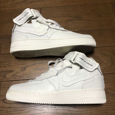 COMME des GARCONS × Nike Air Force 1 Mid "White"