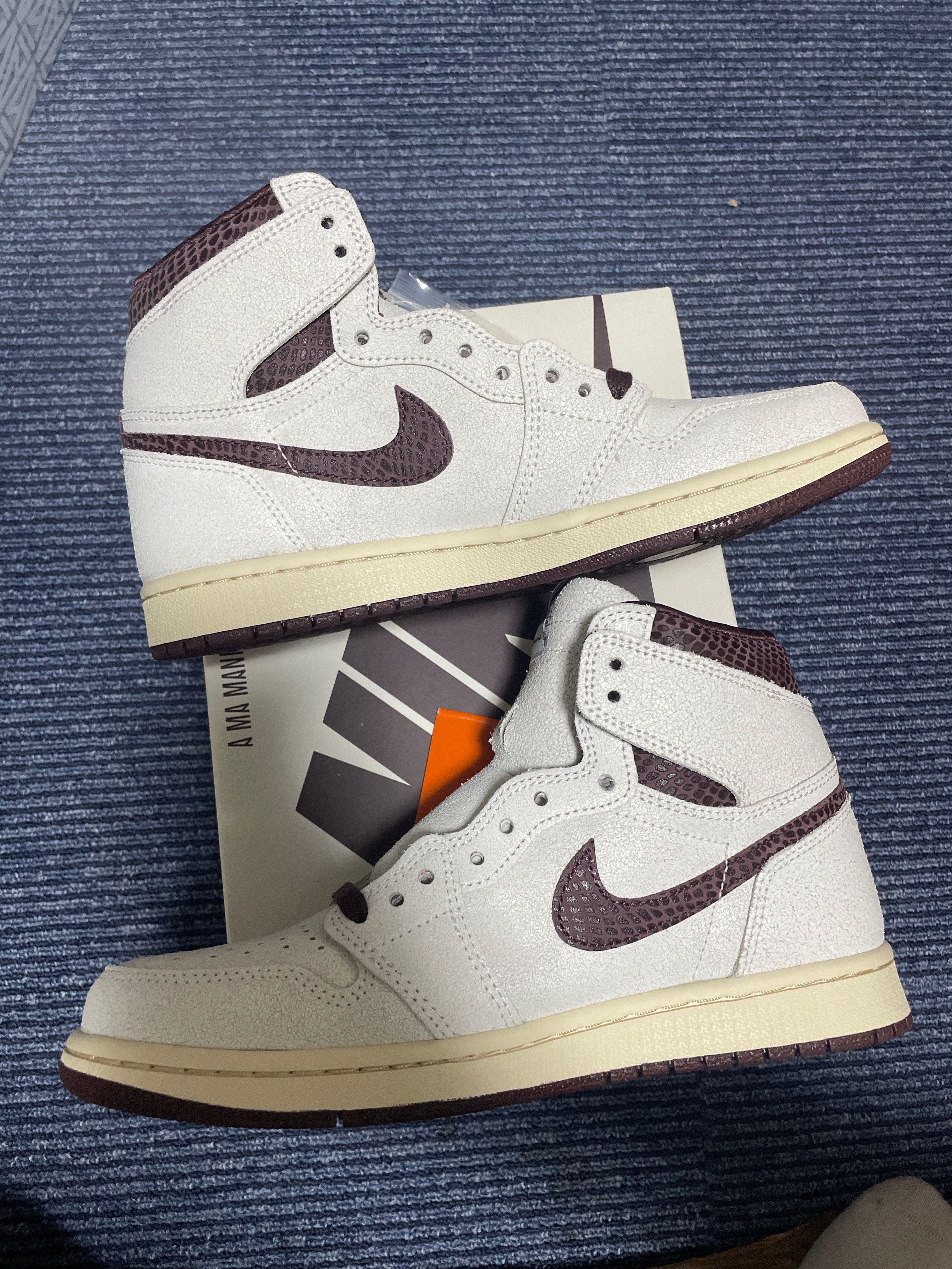 A Ma Maniere × Nike Air Jordan 1 Retro High OG "Sail and Burgundy"