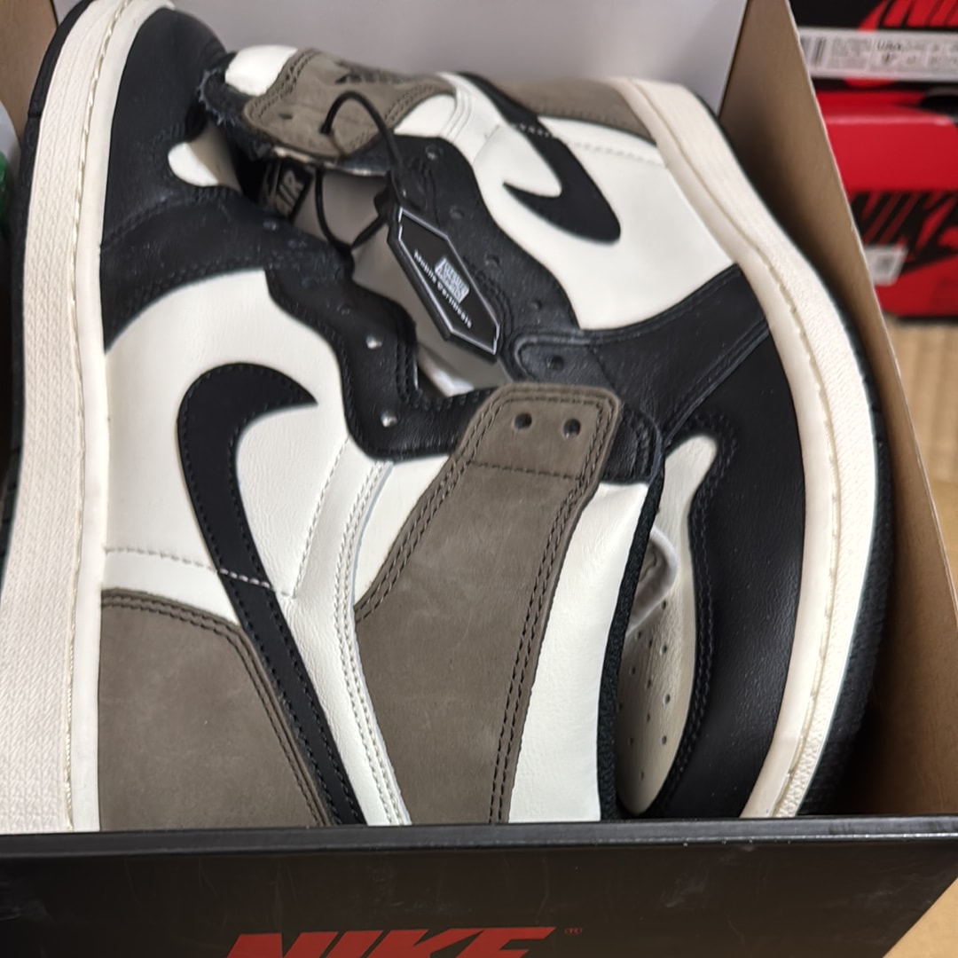 ナイキ エアジョーダン1 ハイ OG "セイル/ダークモカ/ブラック"