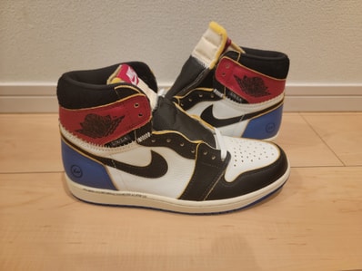 fragment design × UNION × Nike Air Jordan 1 High OG "Black/Varsity Red"