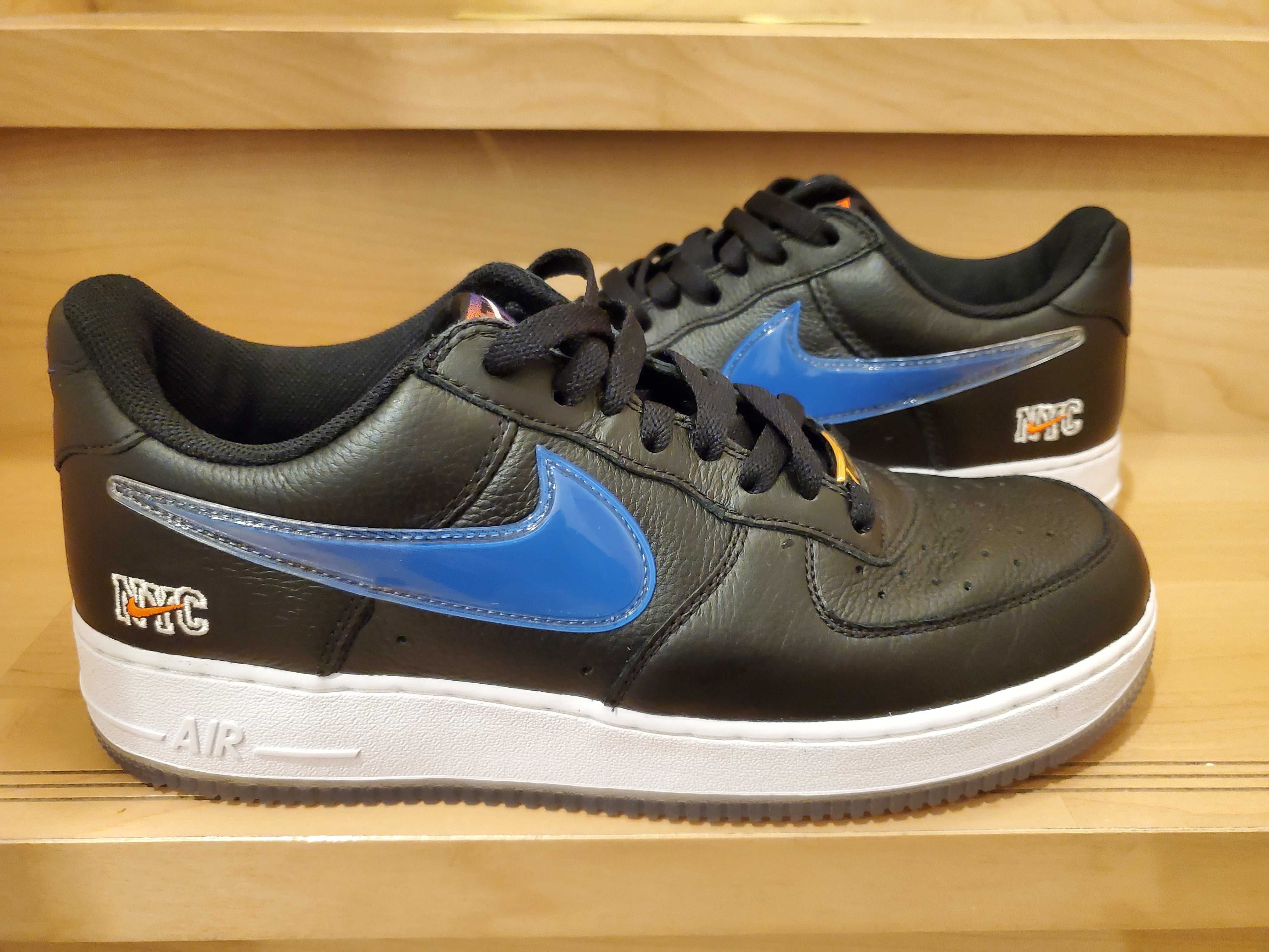 KITH × Nike Air Force 1 Low New York Knicks "Black/Brilliant Orange/Rush/Brilliant White"