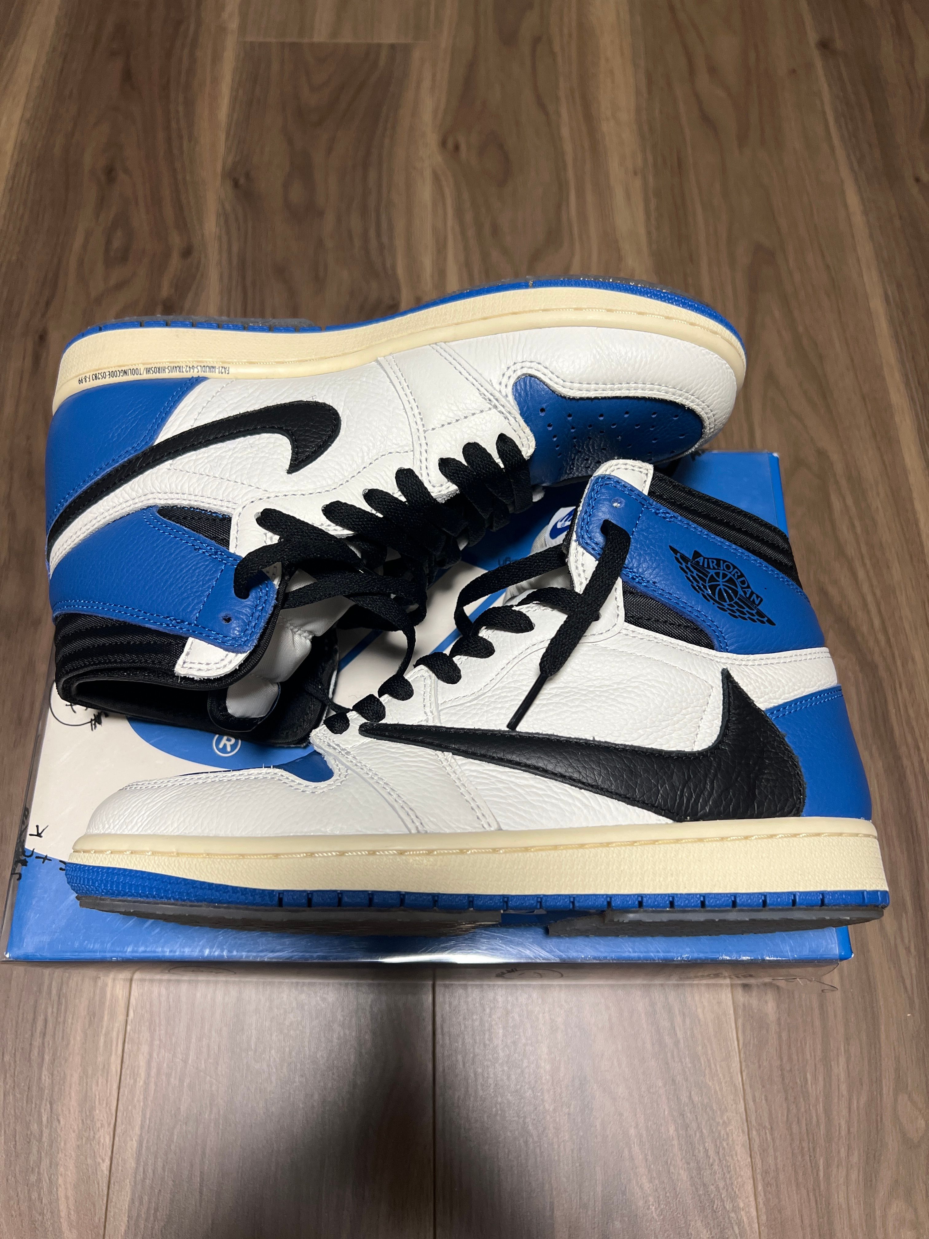 Travis Scott × fragment design × Nike Air Jordan 1 Retro High OG SP "Military Blue"