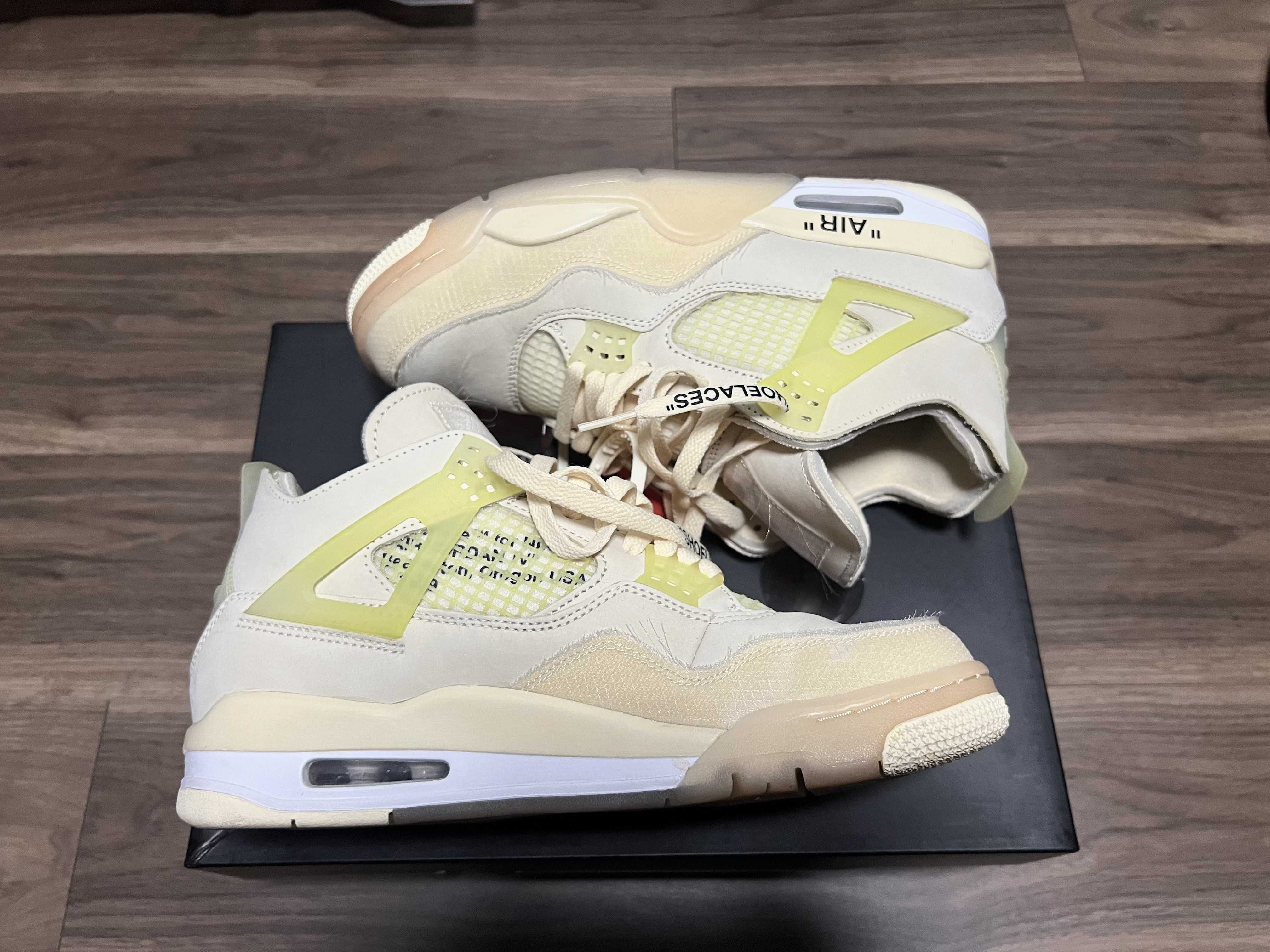 Off-White × Nike Women's Air Jordan 4 SP "Sail"