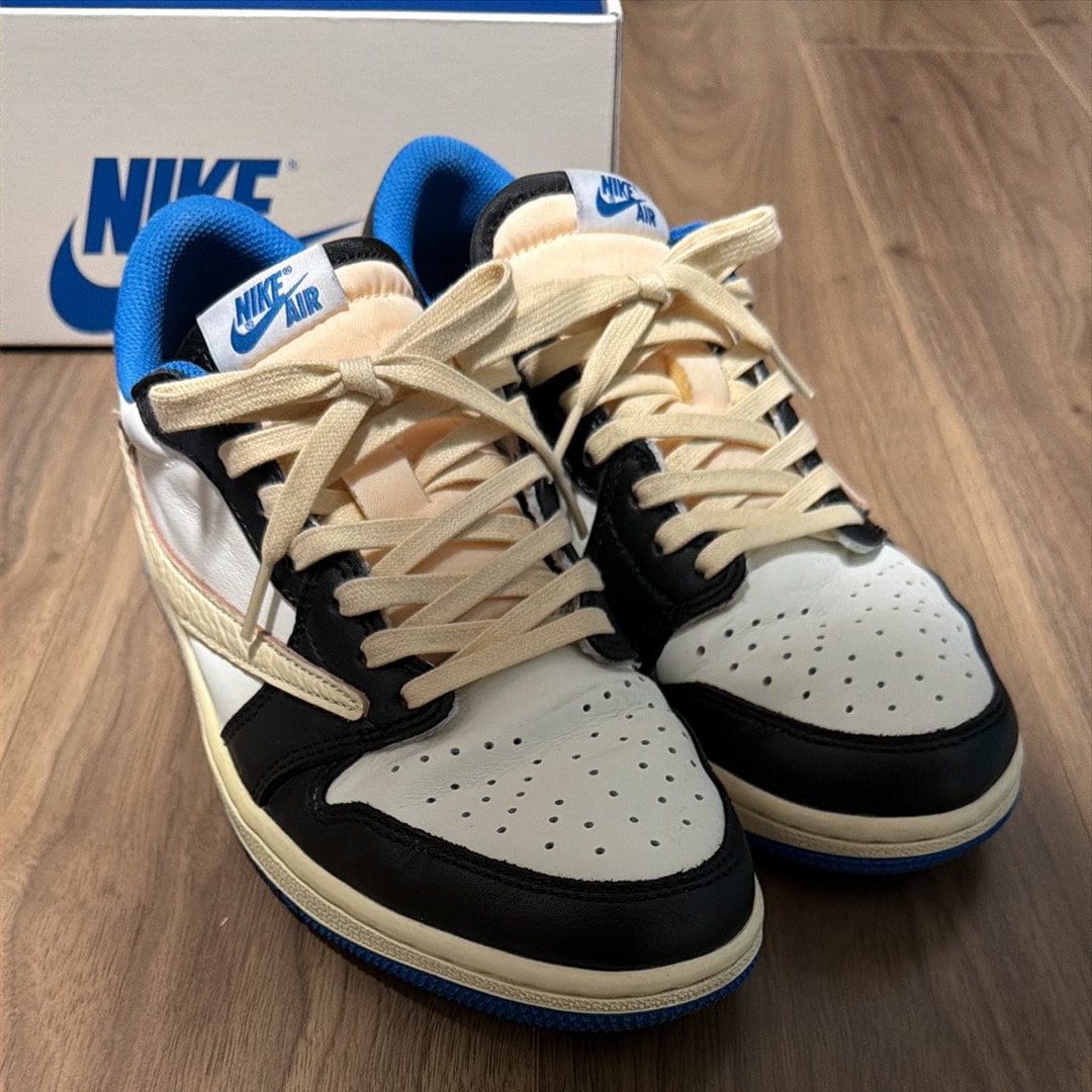 Travis Scott × fragment design × Nike Air Jordan 1 Low OG SP "Military Blue"