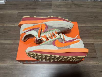 CLOT × Sacai × Nike LD Waffle "Orange Blaze"