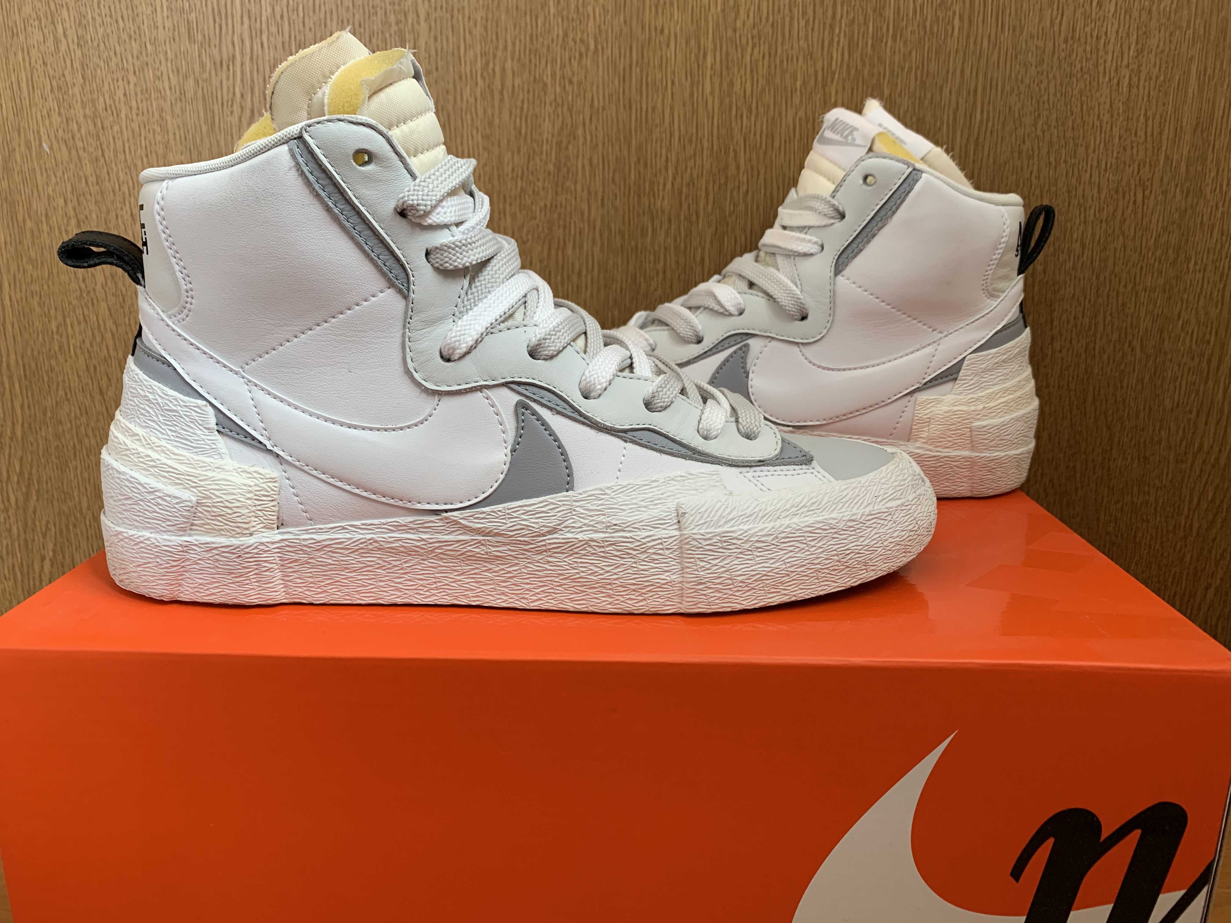 sacai × NIKE BLAZER MID "WHITE/WOLF GREY"