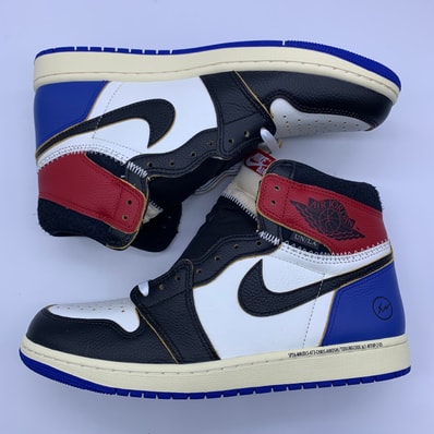 fragment design × UNION × Nike Air Jordan 1 High OG "Black/Varsity Red"