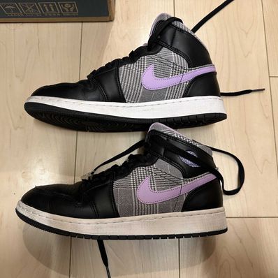 Nike GS Air Jordan 1 Mid SE "Houndstooth"