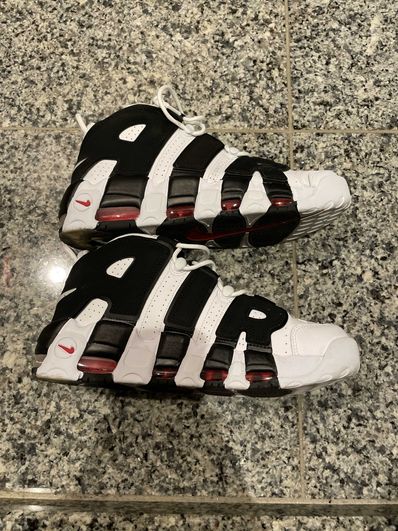 NIKE AIR MORE UPTEMPO "WHITE/BLACK/UNIVERSITY RED"(2020)