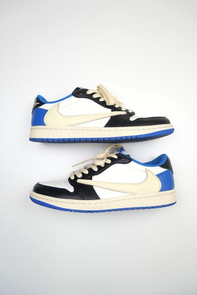 Travis Scott × fragment design × Nike Air Jordan 1 Low OG SP "Military Blue"