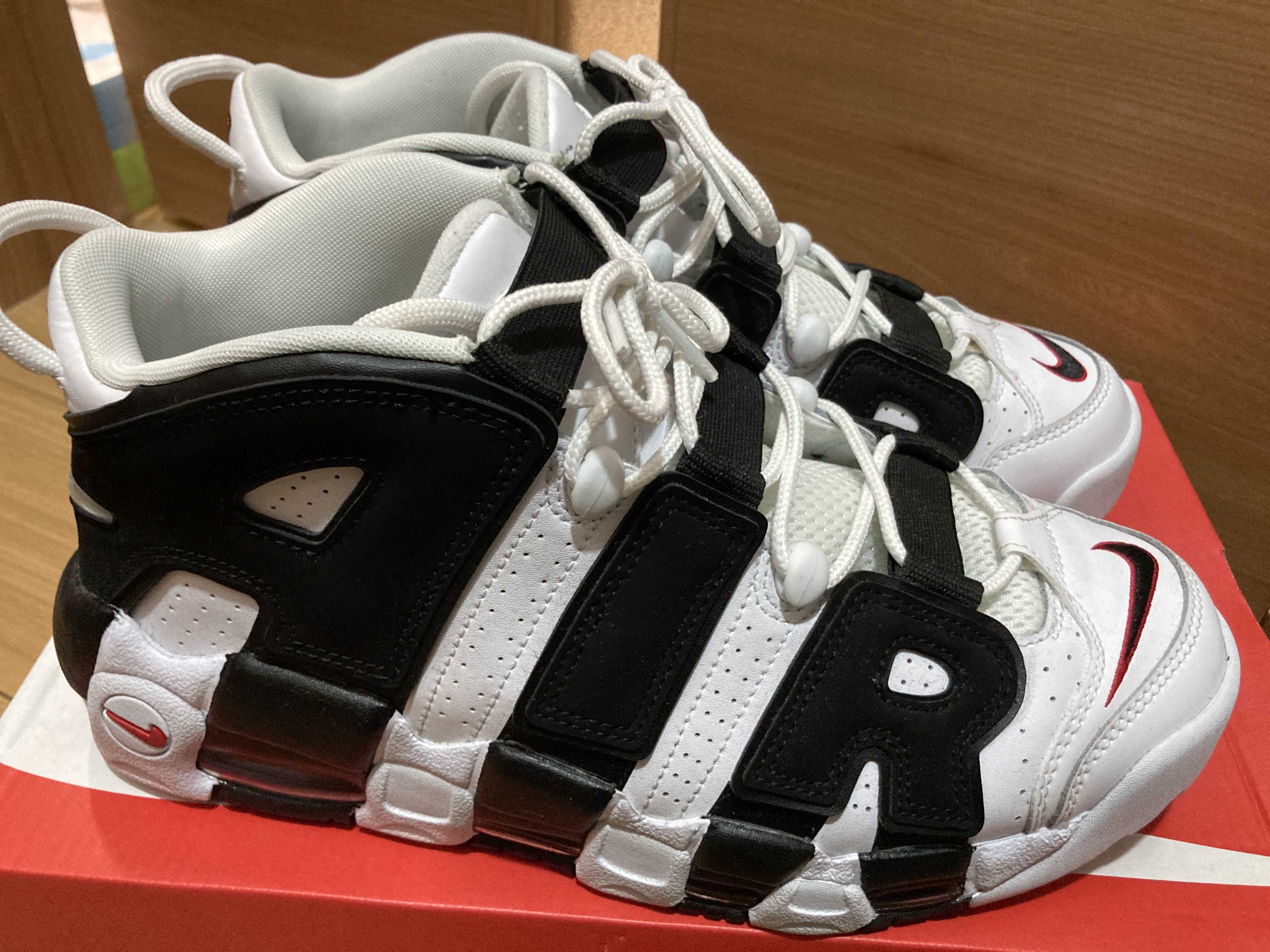 NIKE AIR MORE UPTEMPO "WHITE/BLACK/UNIVERSITY RED"(2020)