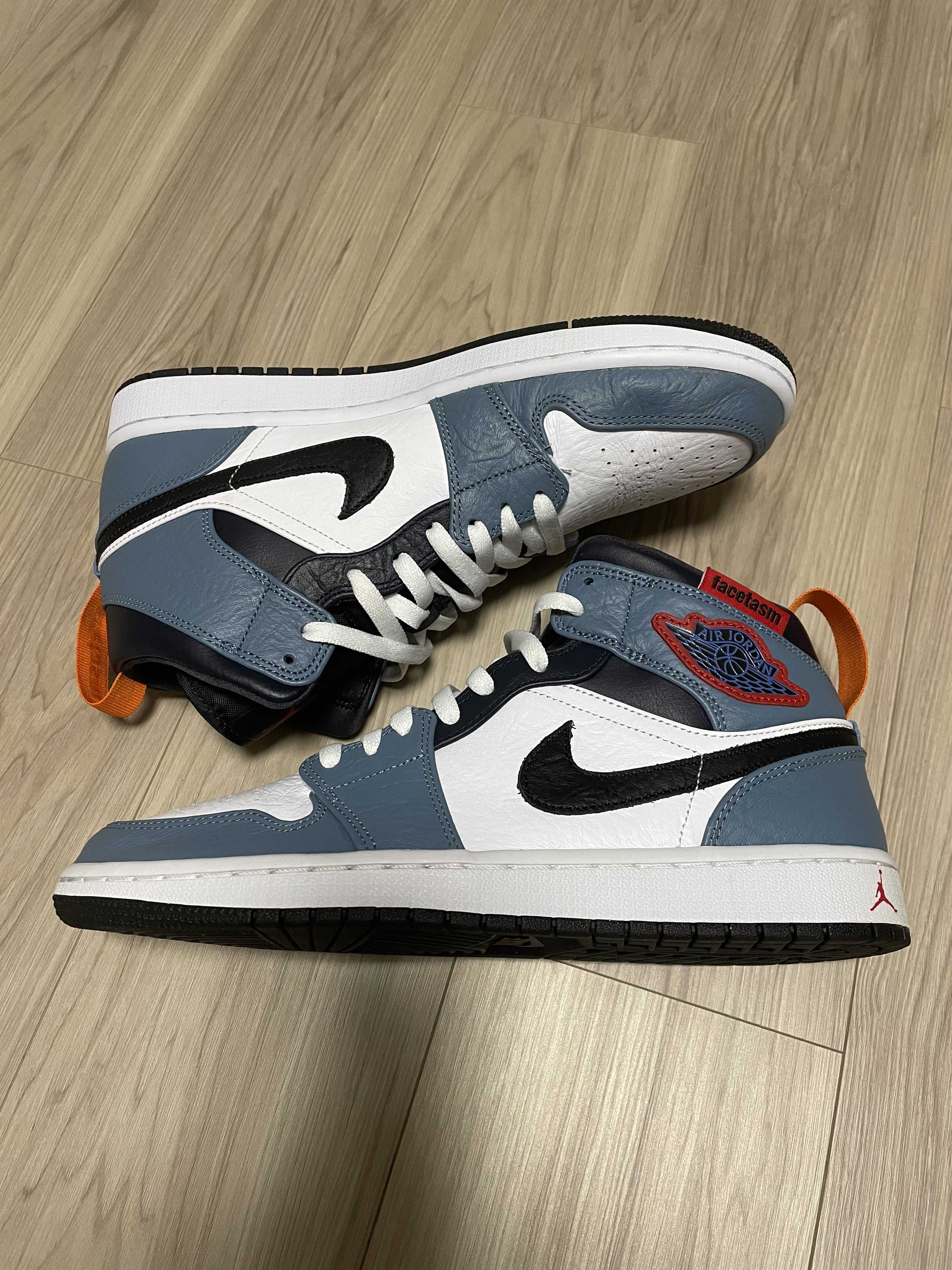 FACETASM × Nike Air Jordan 1 Mid "White/Navy"