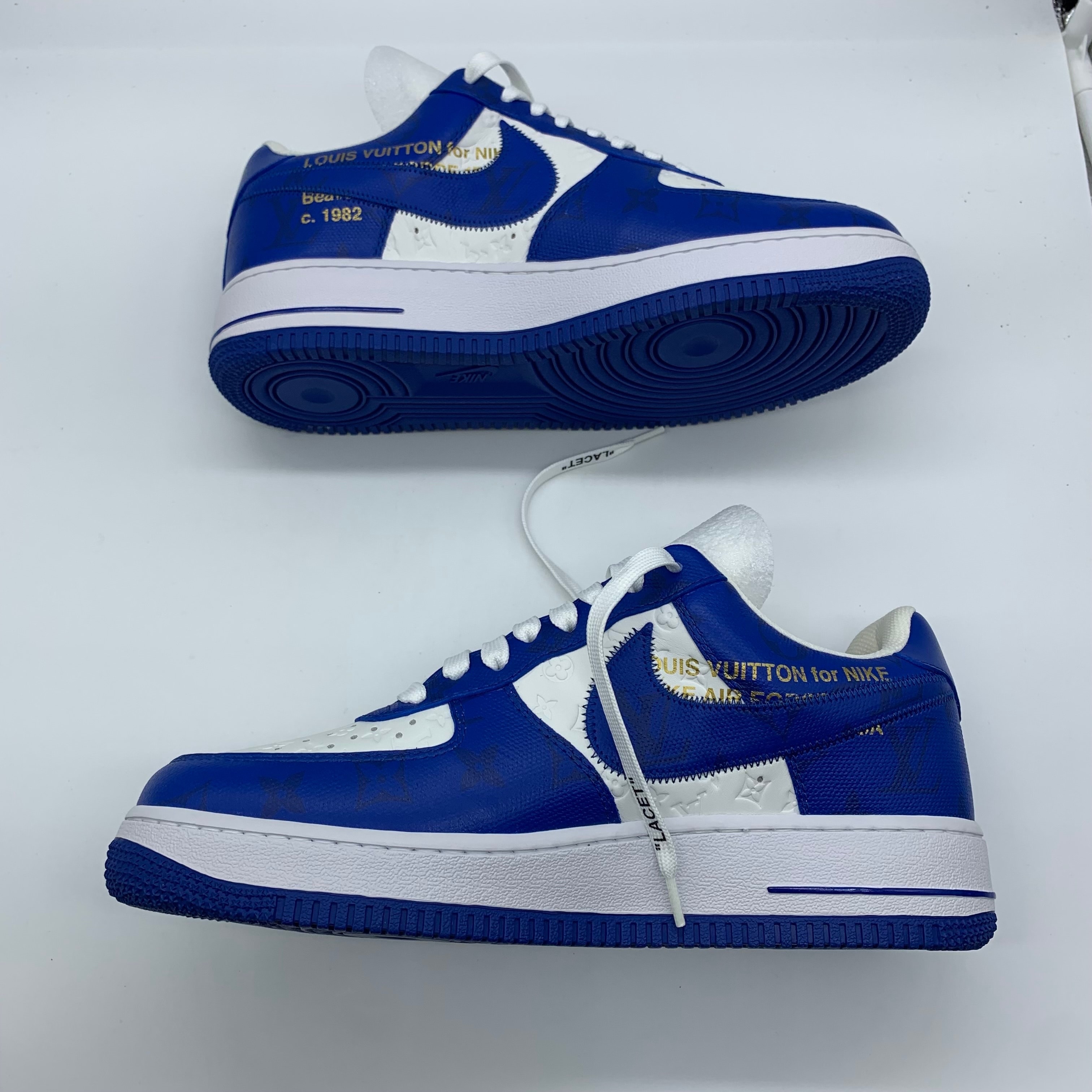 Louis Vuitton × Nike Air Force 1 Low by Virgil Abloh "White & Team Royal Blue"