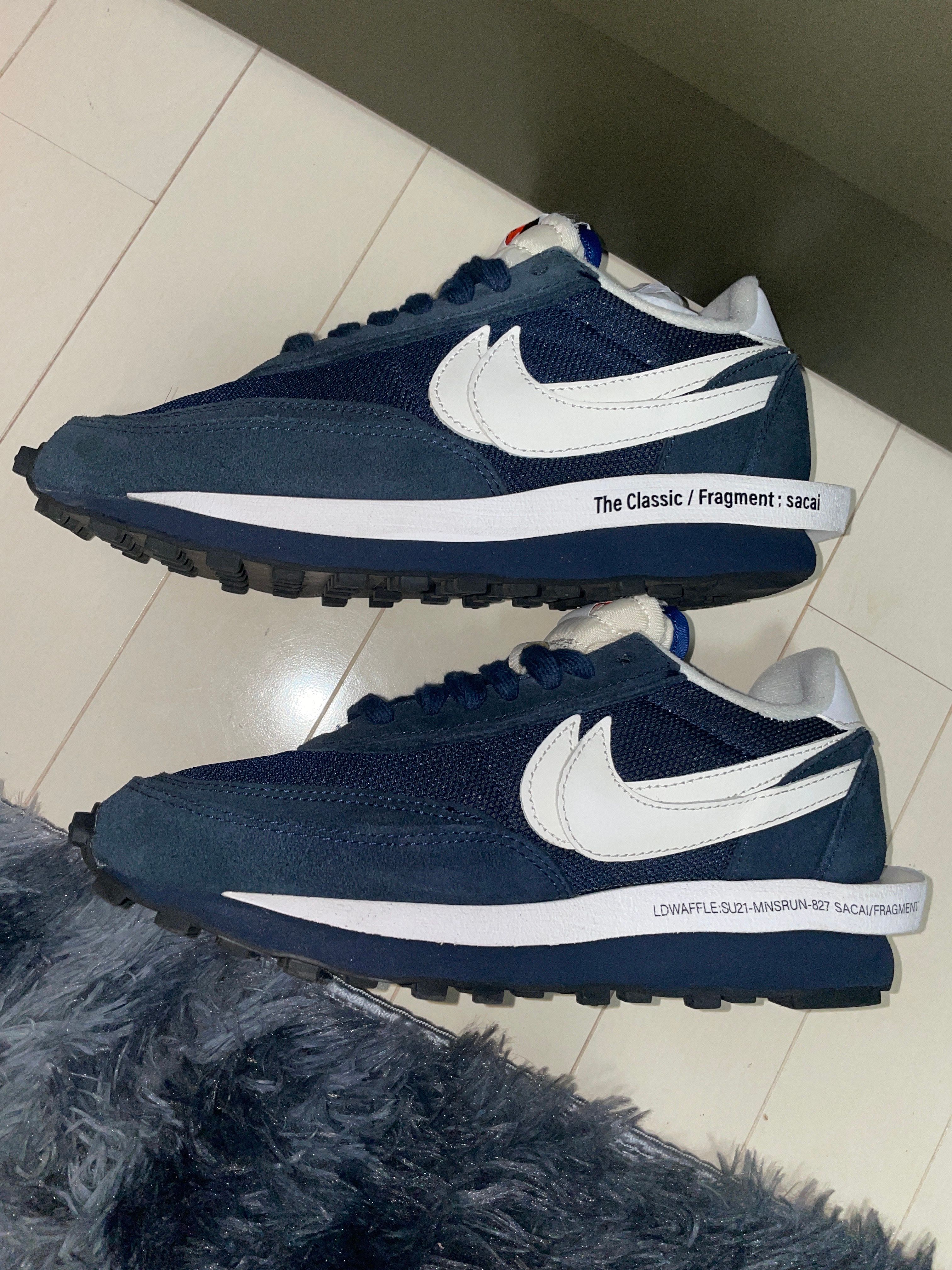Fragment × sacai × Nike LD Waffle "Blackended Blue"