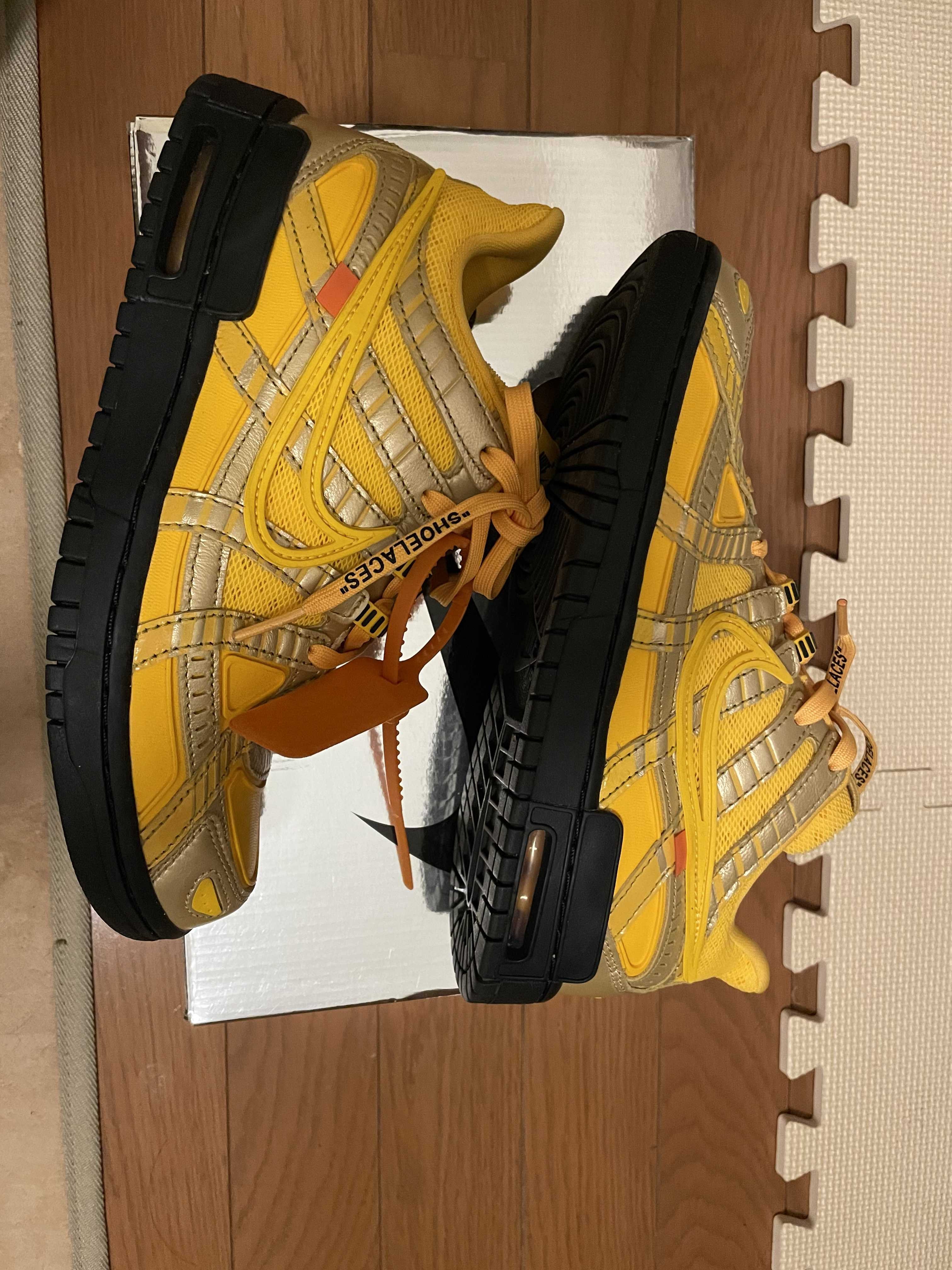 Off-White × Nike Air Rubber Dunk "University Gold" 