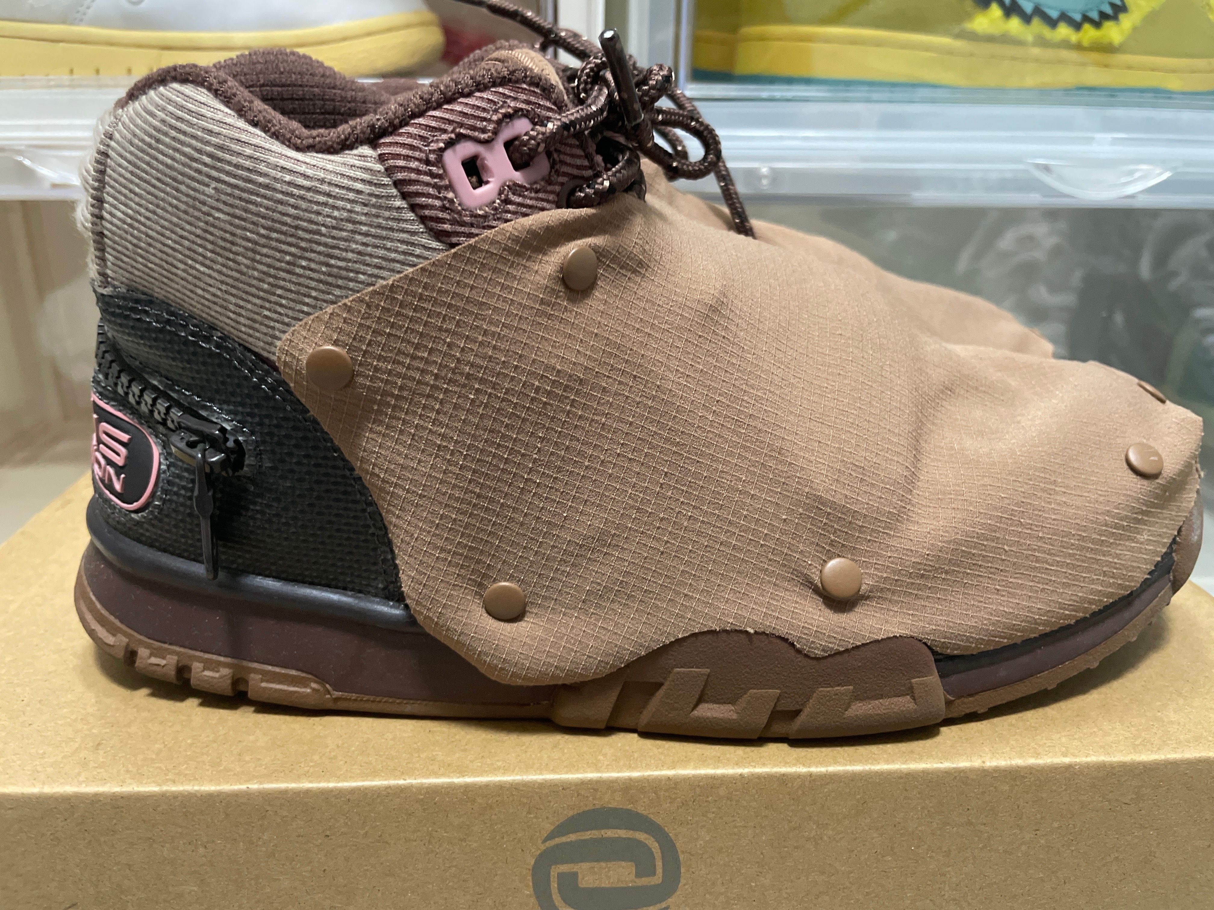 Travis Scott x Nike Air Trainer 1 SP "Archaeo Brown and Rust Pink"