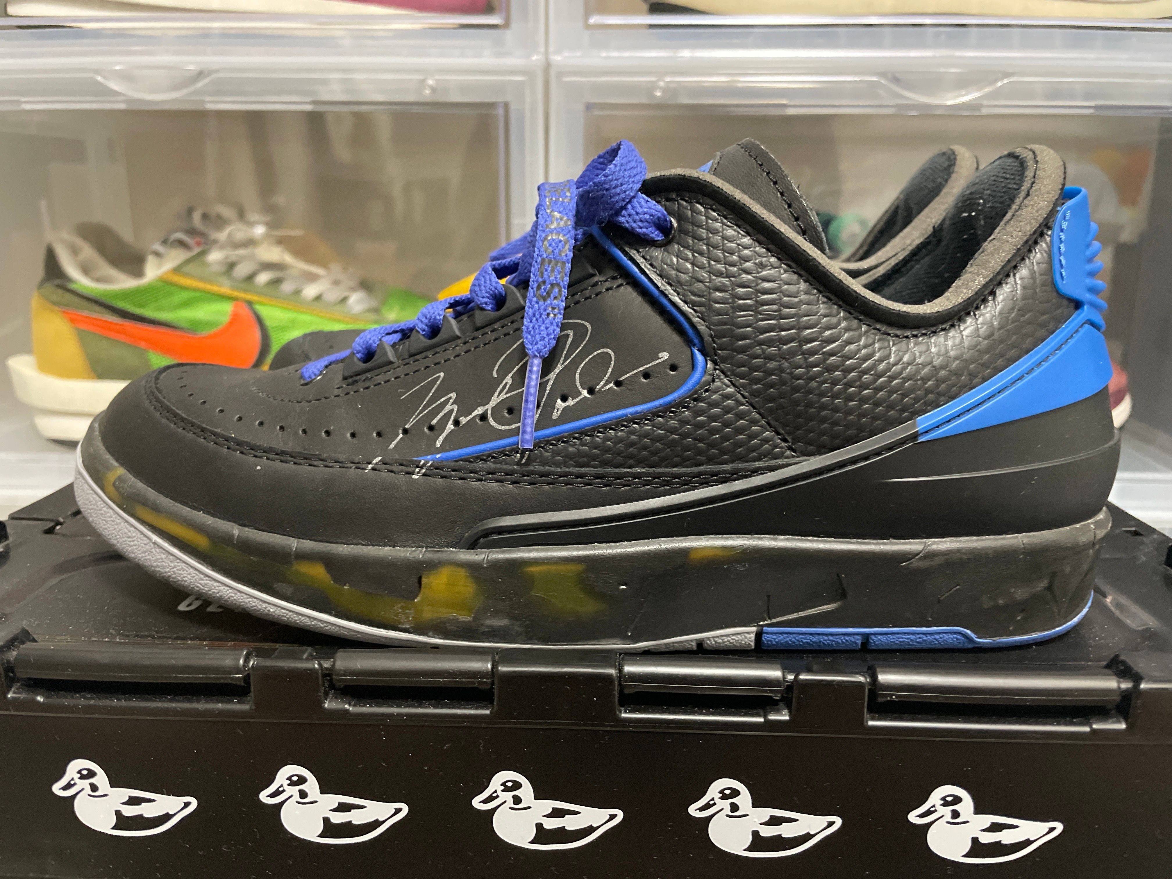 Off-White × Nike Air Jordan 2 Low "Black and Varsity Royal"