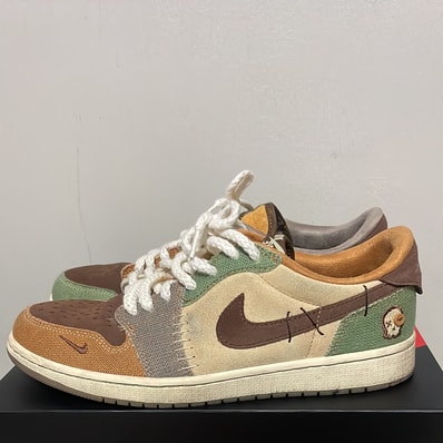 Zion Williamson × Nike Air Jordan 1 Low OG "Flax and Oil Green"
