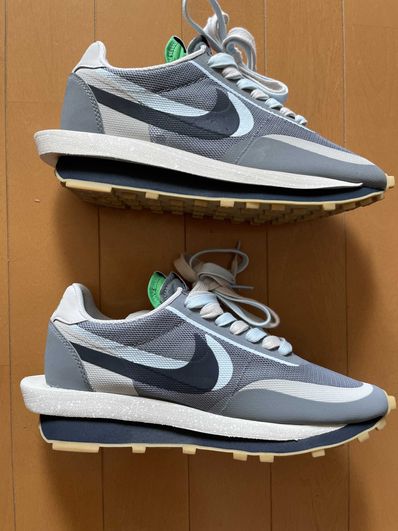 CLOT × Sacai × Nike LD Waffle "Grey Obsidian/Cool Grey"