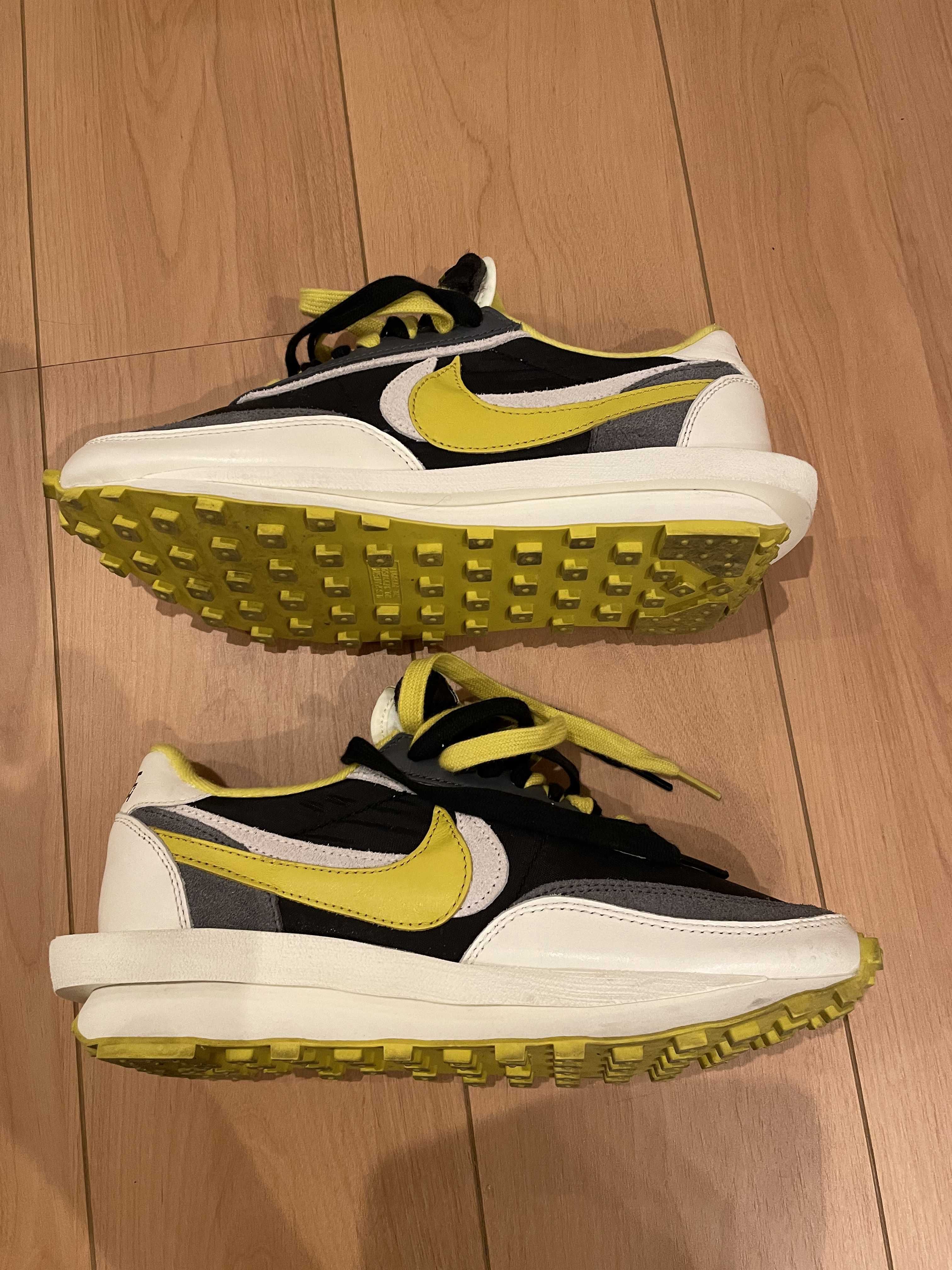 UNDERCOVER × sacai × Nike LD Waffle "Black/Sail-Dark Grey-Bright Citron"