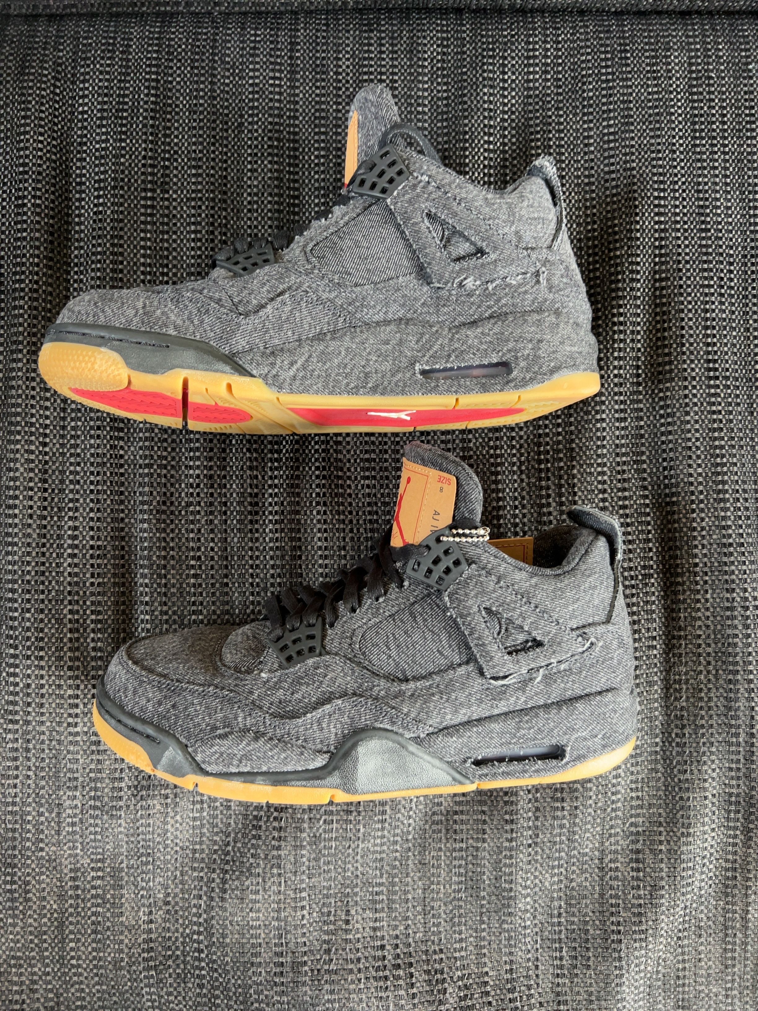Nike × Levi's Air Jordan 4 "Black Denim" (Tag: ®)
