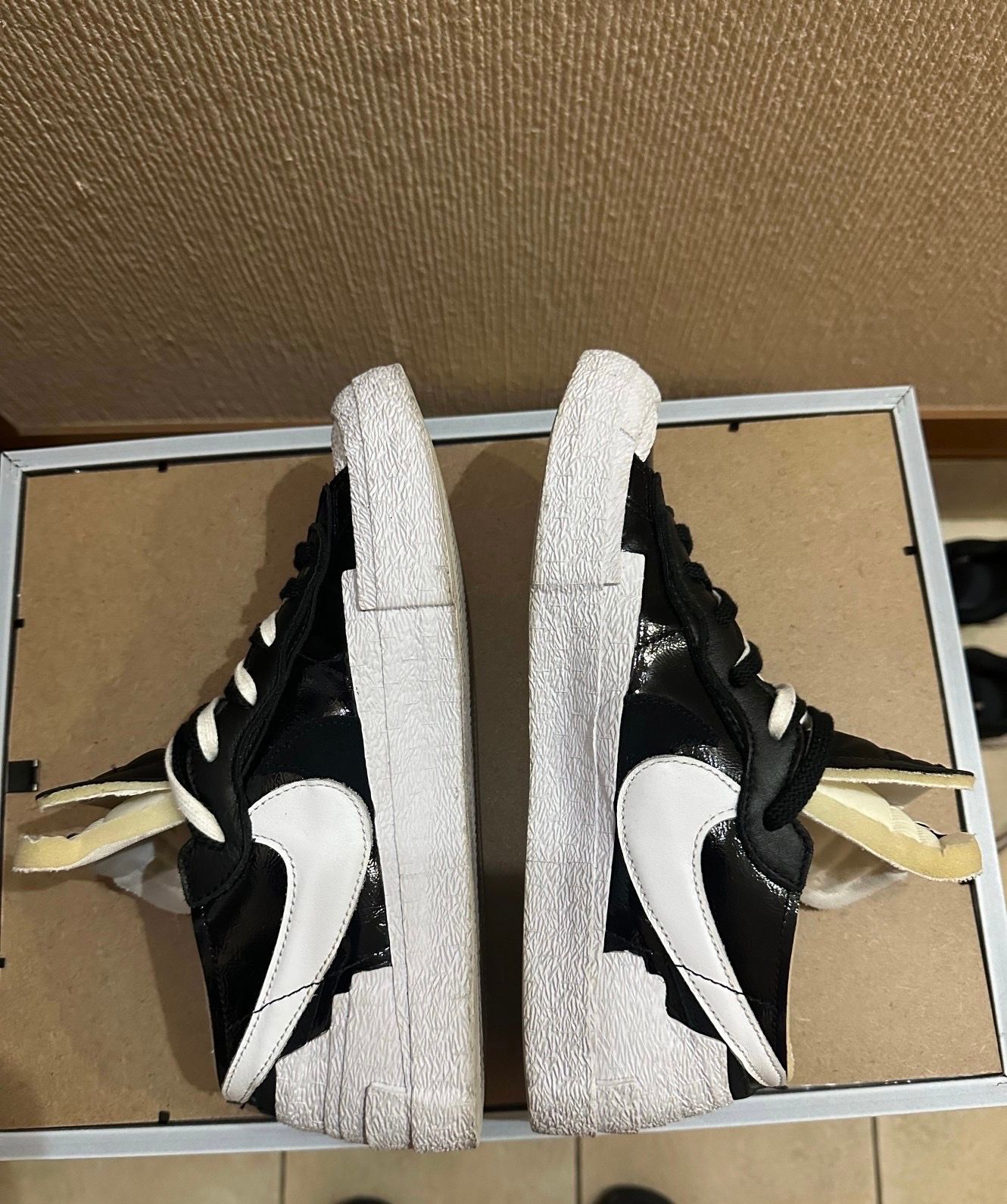 sacai × Nike Blazer Low "Black Patent Leather"