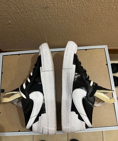 sacai × Nike Blazer Low "Black Patent Leather"