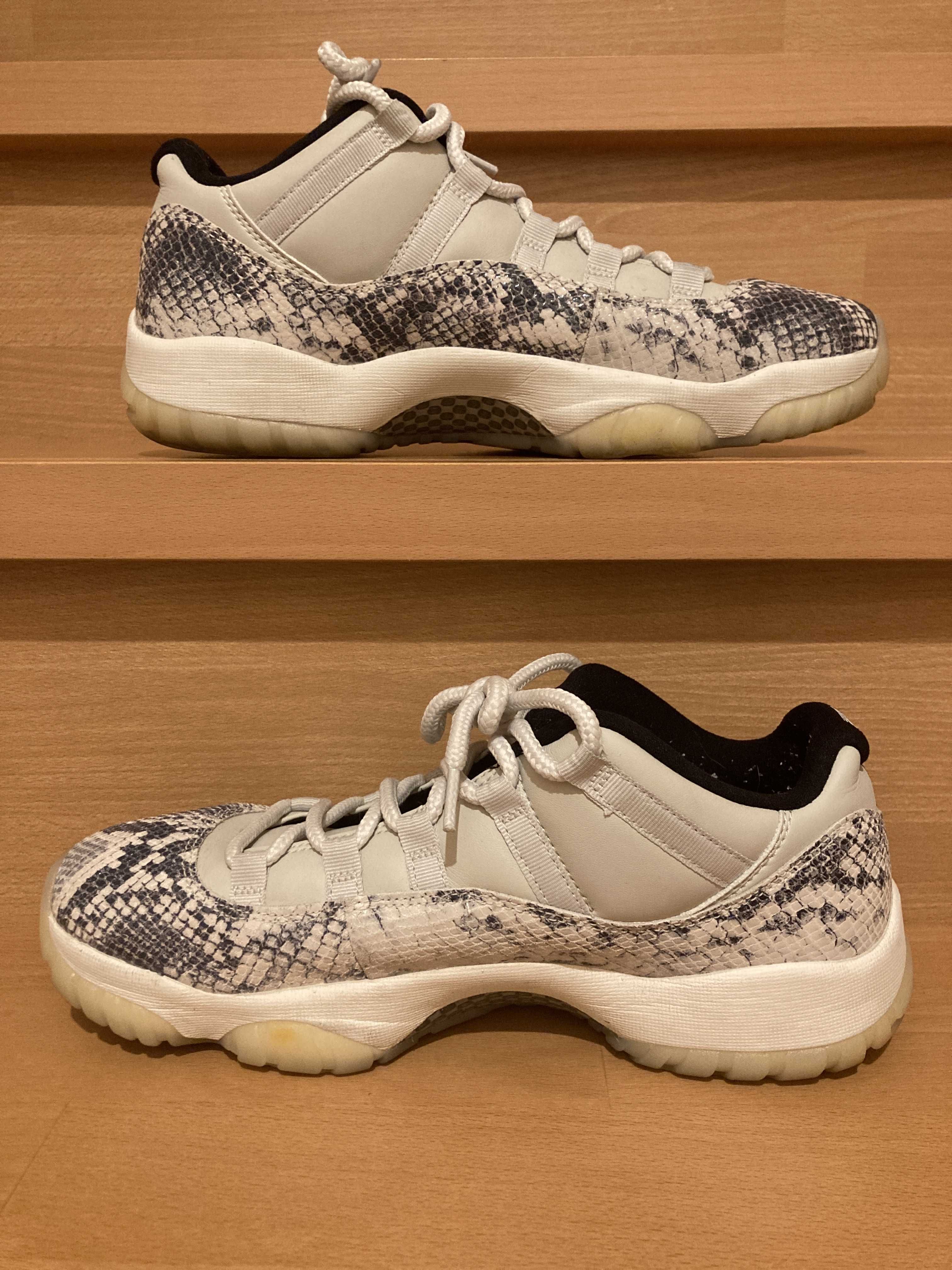 Nike Air Jordan 11 Low Snakeskin "Light Bone/University Red/Sail/Black"