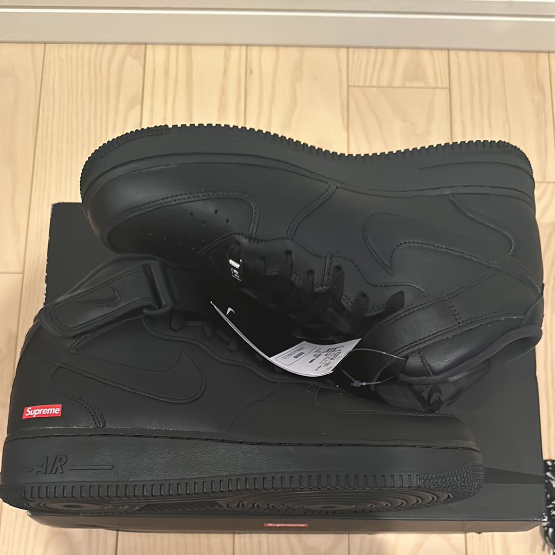 Supreme × Nike Air Force 1 Mid "Black" FW24