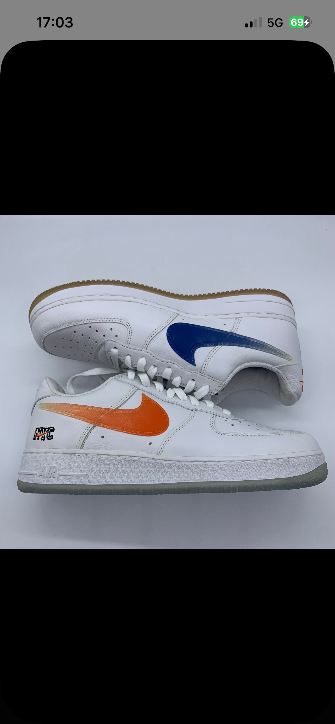 KITH × Nike Air Force 1 Low "White/Rush Blue/White/Brilliant Orange"