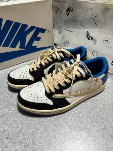 Travis Scott × fragment design × Nike Air Jordan 1 Low OG SP "Military Blue"