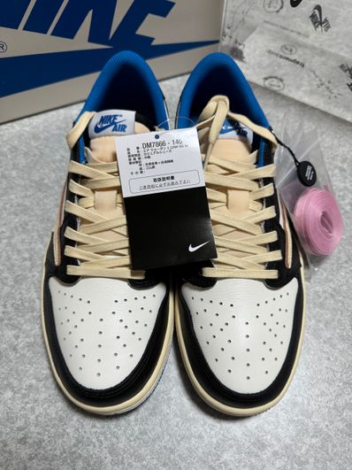 Travis Scott × fragment design × Nike Air Jordan 1 Low OG SP "Military Blue"