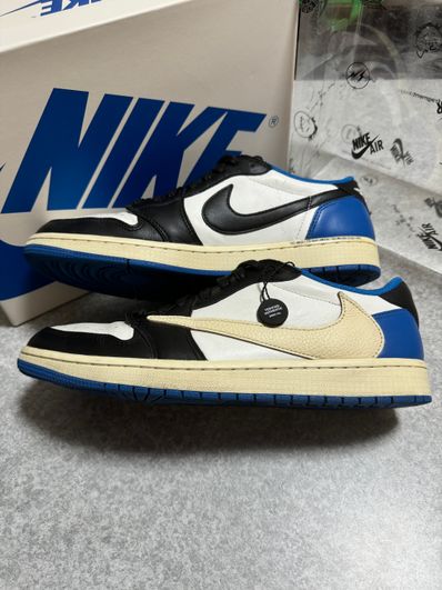 Travis Scott × fragment design × Nike Air Jordan 1 Low OG SP "Military Blue"