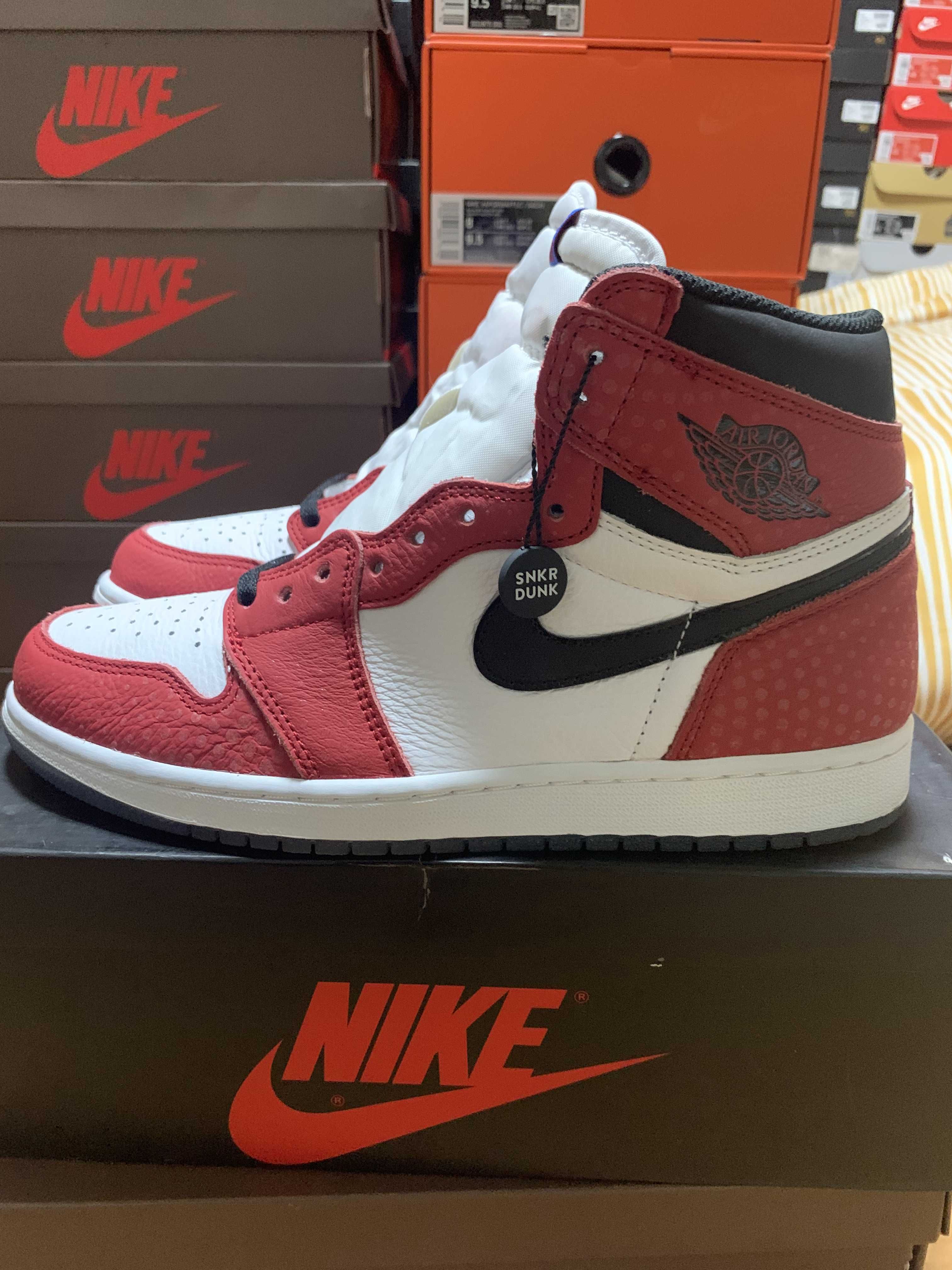 Spiderman × Nike Air Jordan 1 Origin Story "Gym Red/White/Photo Blue/Black"