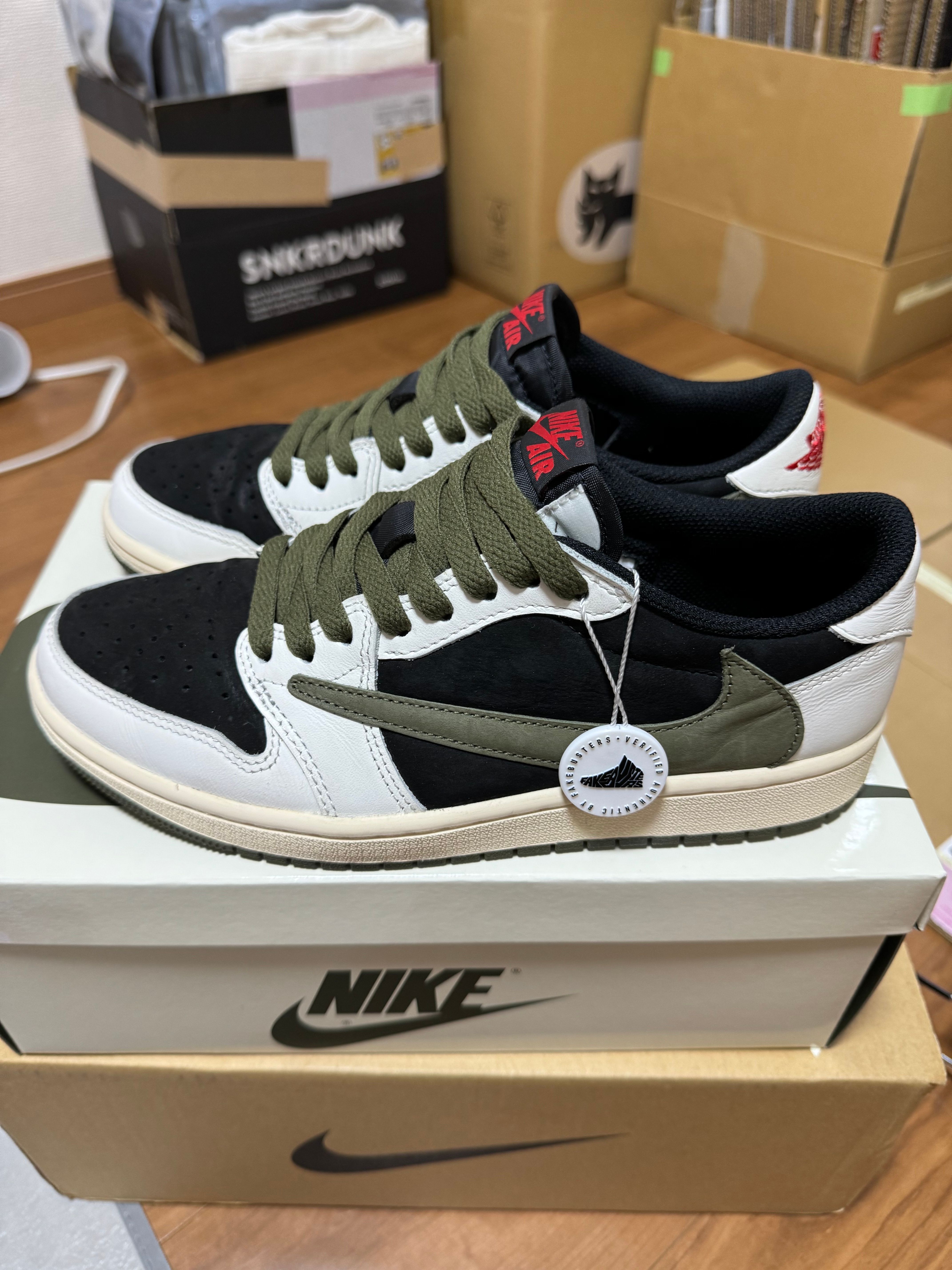 Travis Scott × Nike Women's Air Jordan 1 Low OG "Medium Olive"