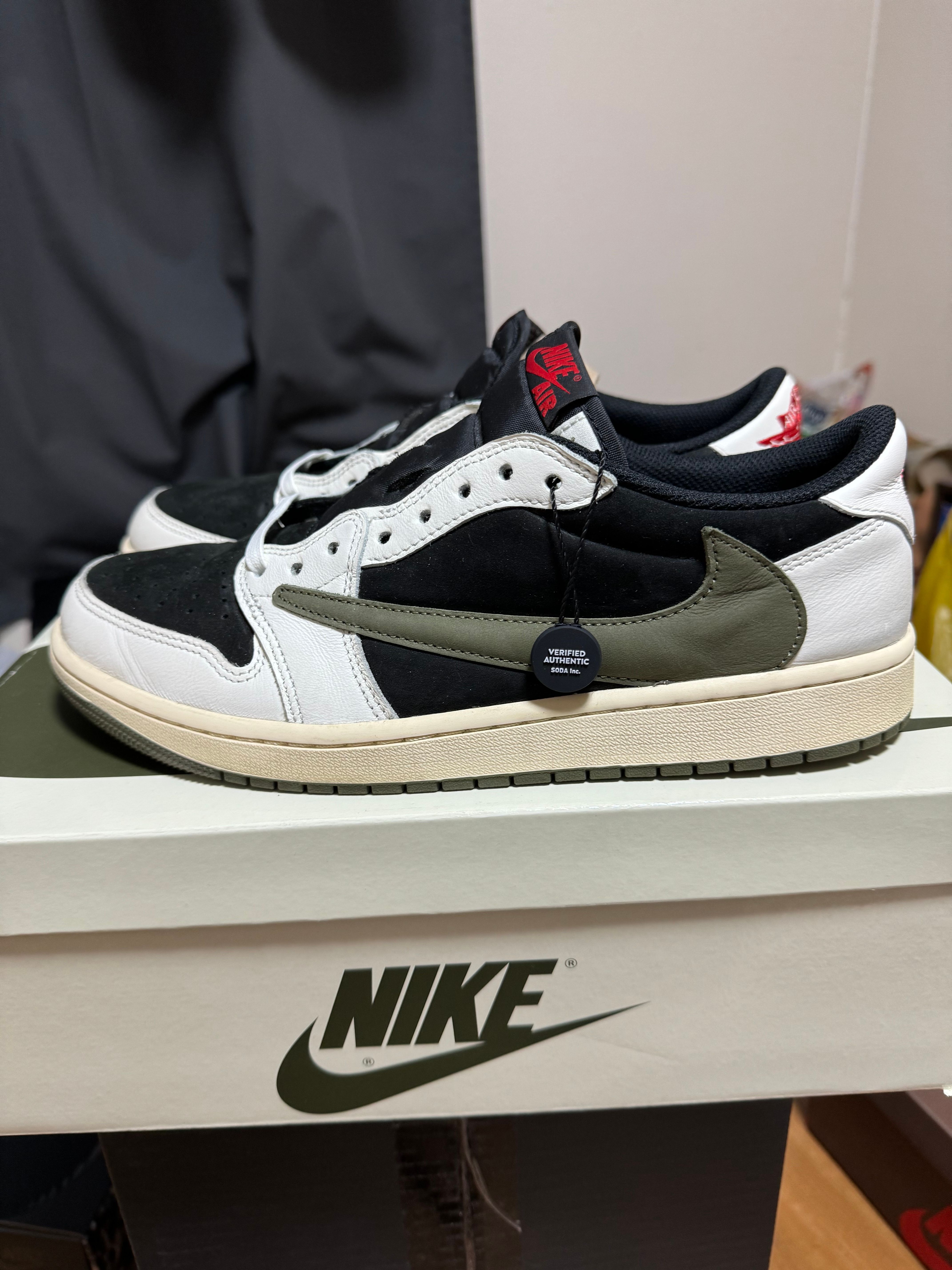 Travis Scott × Nike Women's Air Jordan 1 Low OG "Medium Olive"