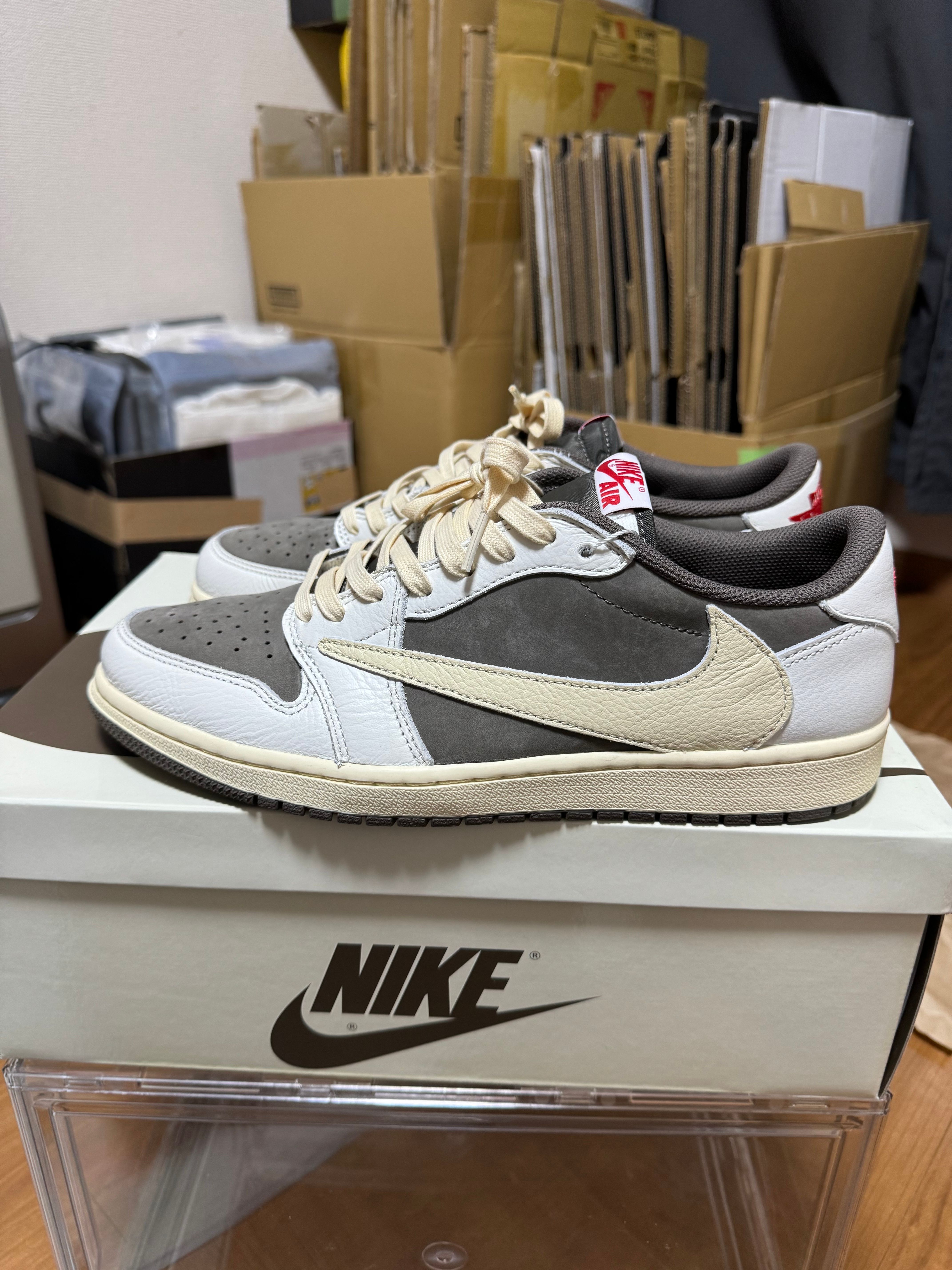 Travis Scott × Nike Air Jordan 1 Low OG SP "Reverse Mocha/Sail and Ridgerock"