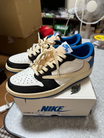 Travis Scott × fragment design × Nike Air Jordan 1 Low OG SP "Military Blue"