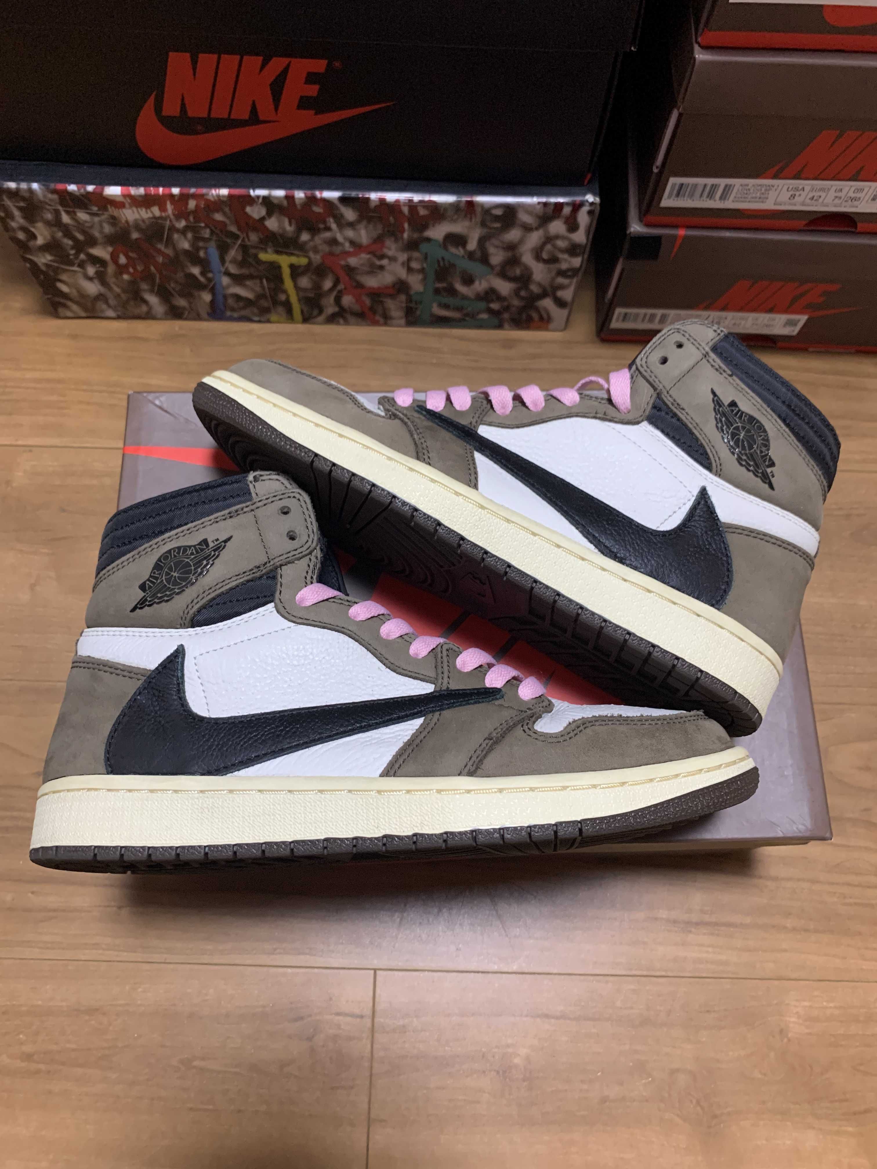 Travis Scott × Nike Air Jordan 1 Retro High OG TS SP "Sail/Dark Mocha"