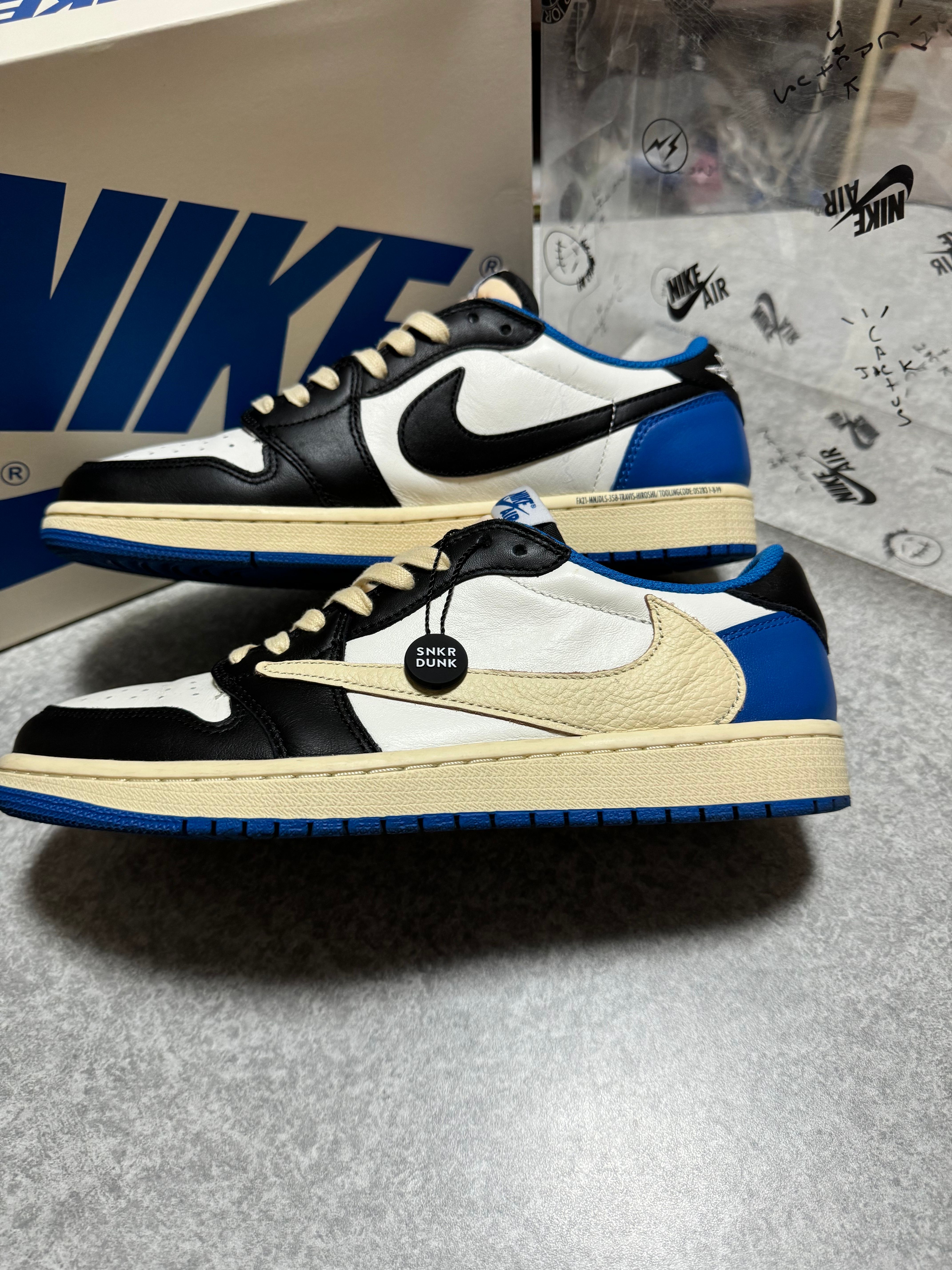 Travis Scott × fragment design × Nike Air Jordan 1 Low OG SP "Military Blue"