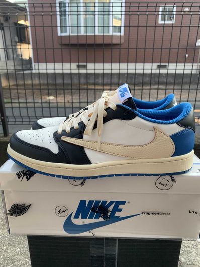 Travis Scott × fragment design × Nike Air Jordan 1 Low OG SP "Military Blue"