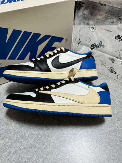 Travis Scott × fragment design × Nike Air Jordan 1 Low OG SP "Military Blue"