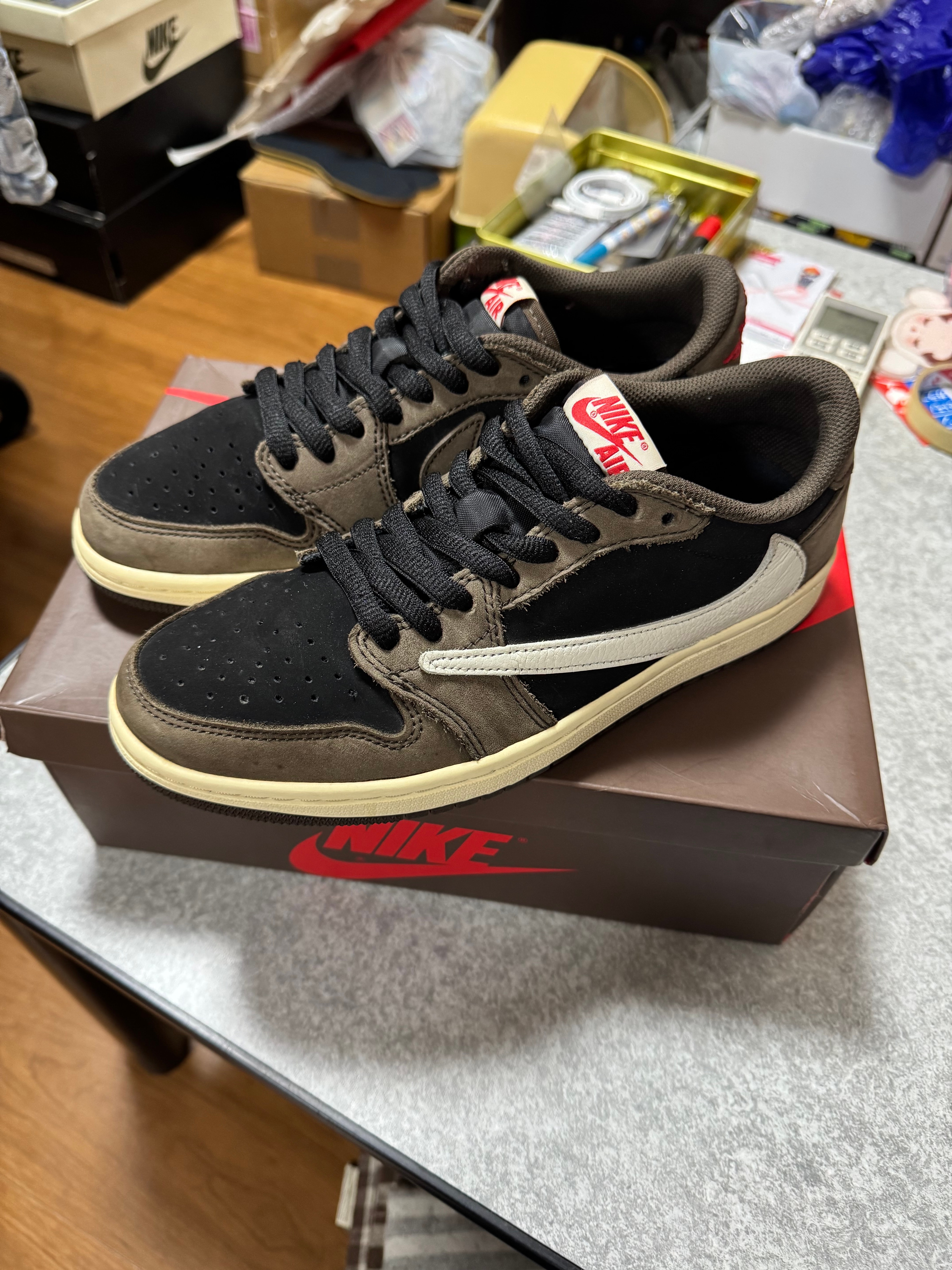 Travis Scott × Nike Air Jordan 1 Low OG SP-T "Black/Dark Mocha"