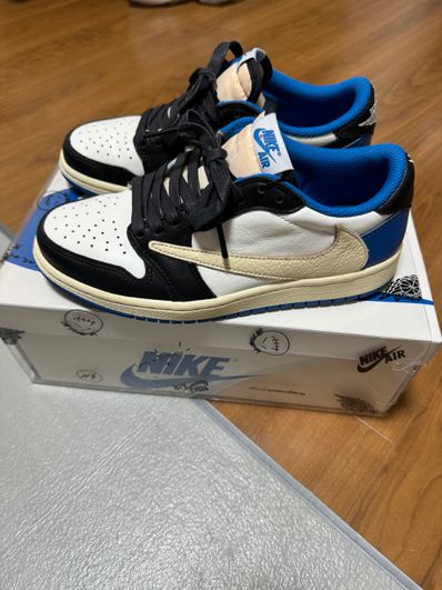 Travis Scott × fragment design × Nike Air Jordan 1 Low OG SP "Military Blue"